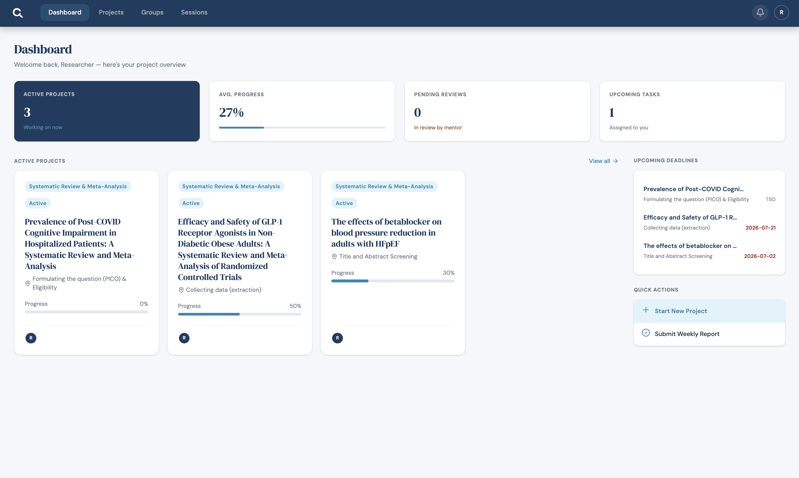 cSearch Dashboard